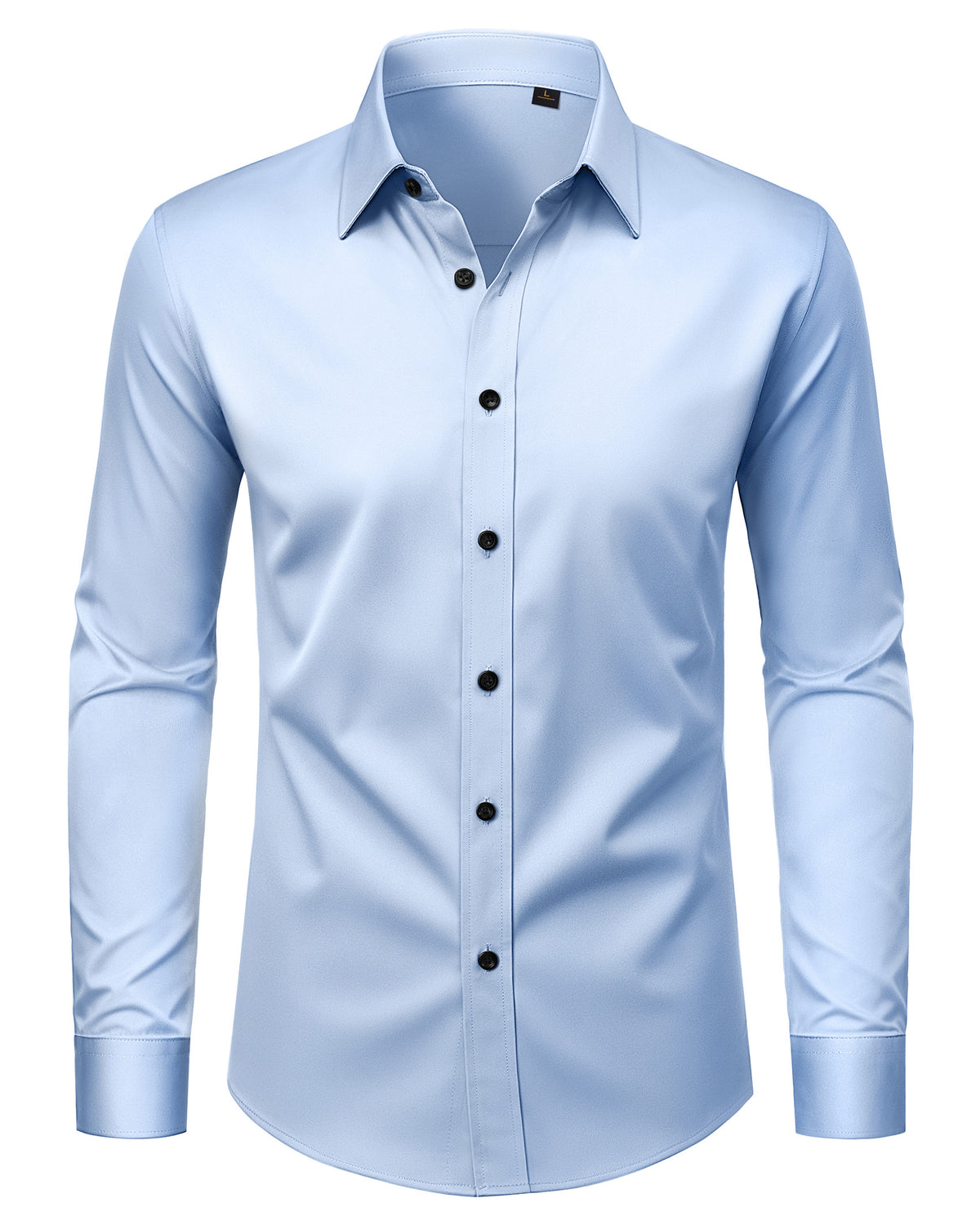 Mens Dress Shirt Long Sleeve Wrinkle Free Stretch Button Down Shirts