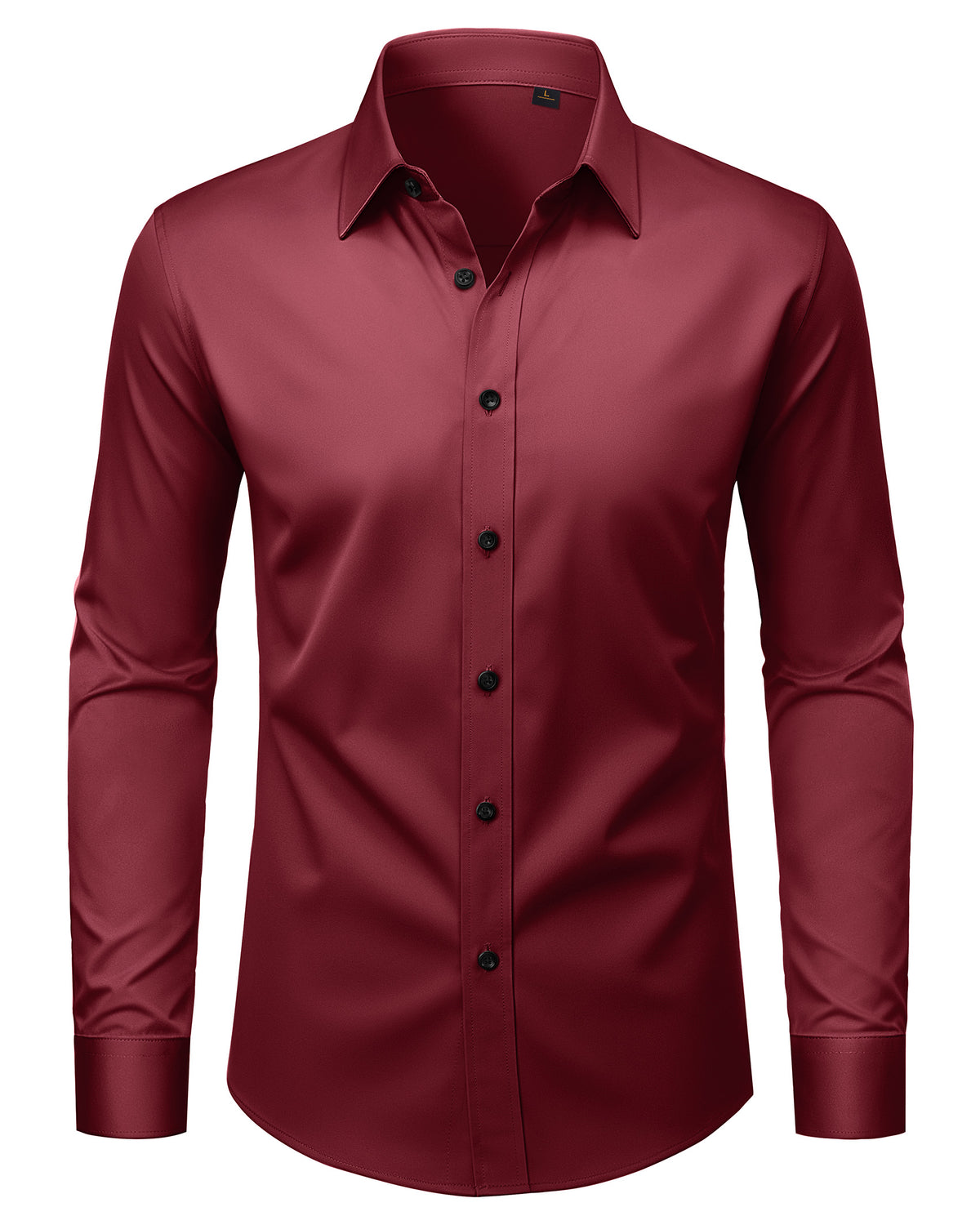 Mens Dress Shirt Long Sleeve Wrinkle Free Stretch Button Down Shirts