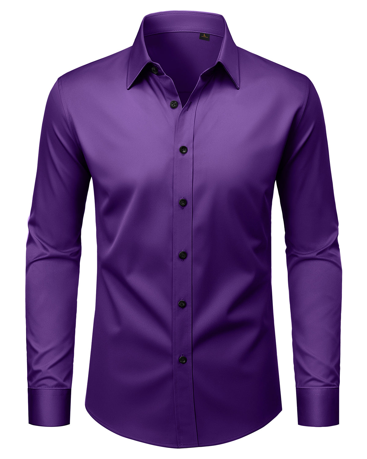 Mens Dress Shirt Long Sleeve Wrinkle Free Stretch Button Down Shirts