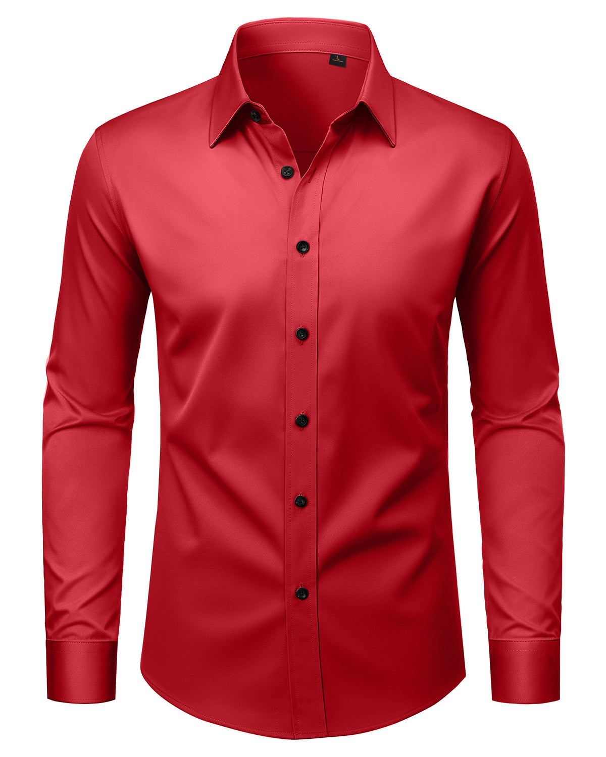 Mens Dress Shirt Long Sleeve Wrinkle Free Stretch Button Down Shirts