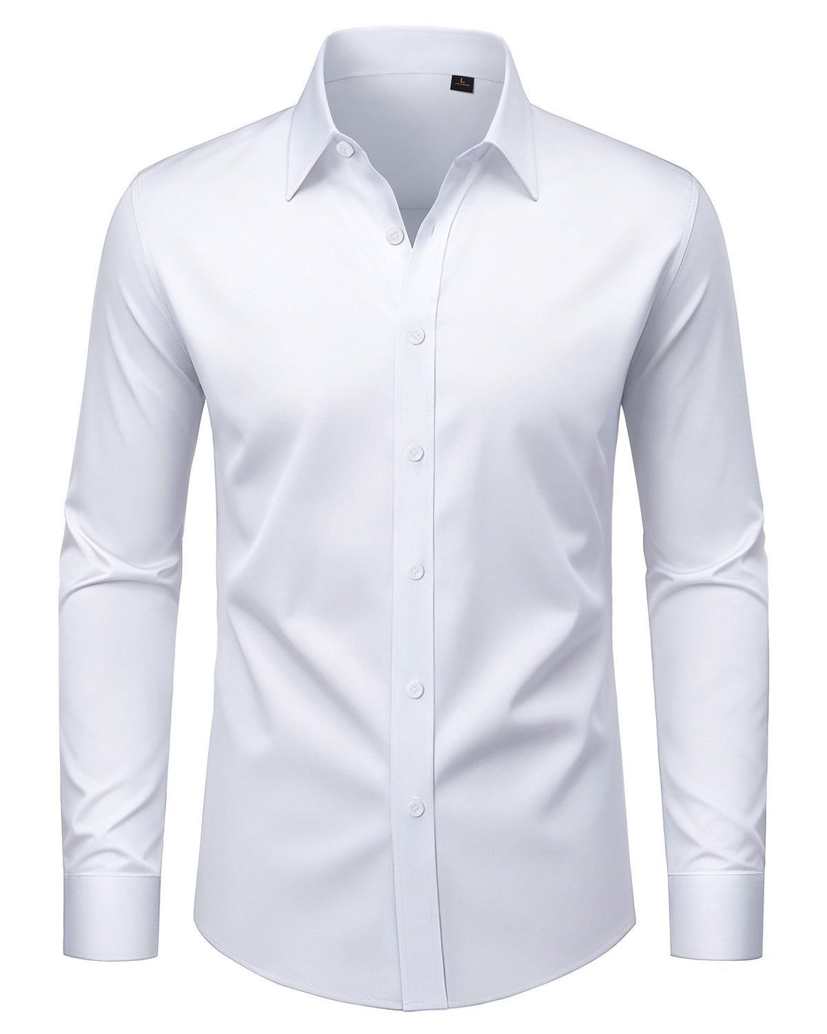 Mens Dress Shirt Long Sleeve Wrinkle Free Stretch Button Down Shirts