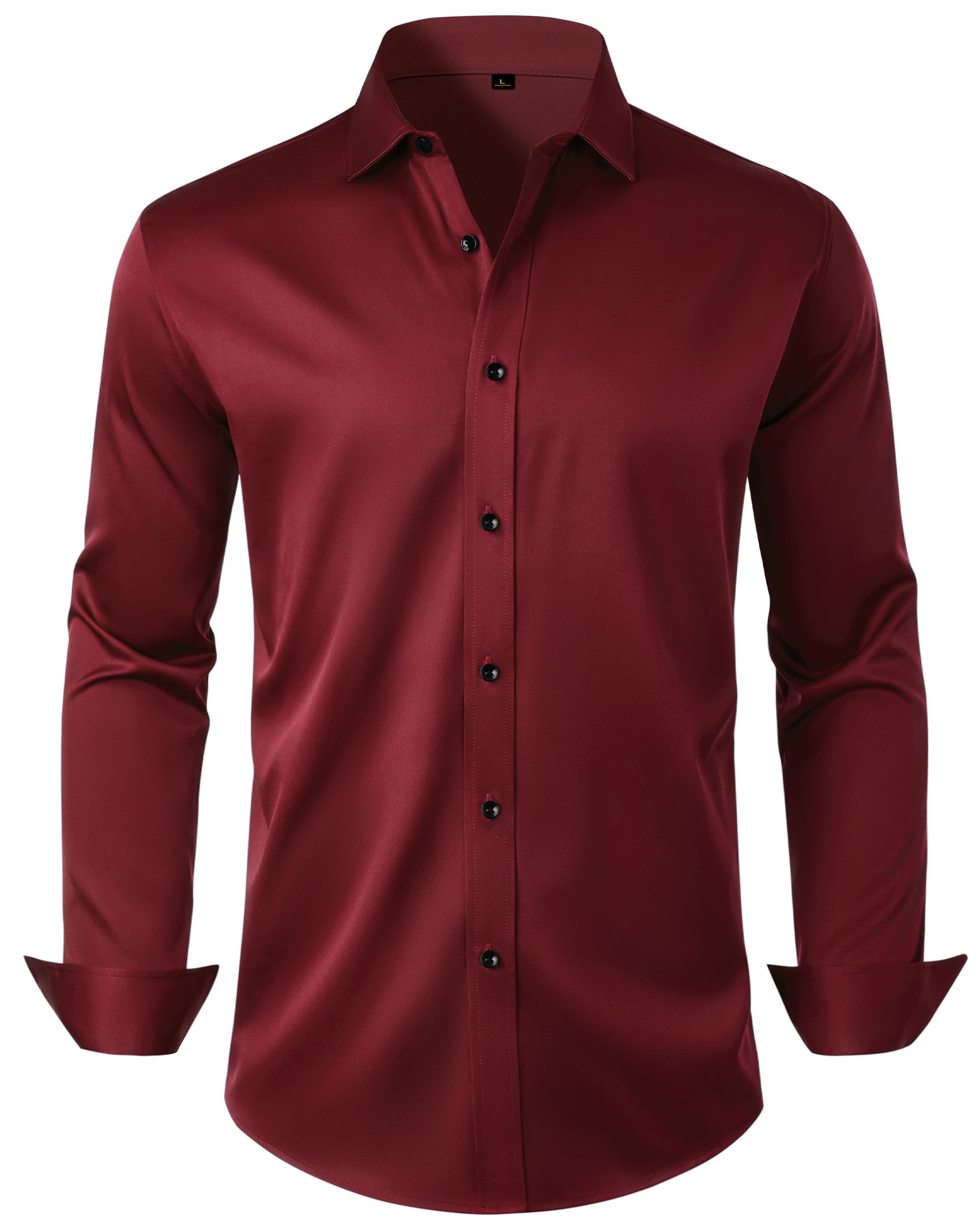 Mens Anti Odor Dress Shirts Long Sleeve Wrinkle Free Stretch Shirt