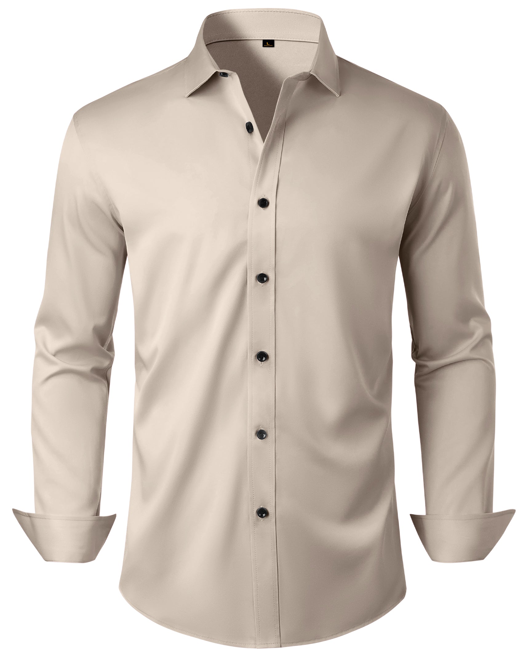 Mens Anti Odor Dress Shirts Long Sleeve Wrinkle Free Stretch Shirt