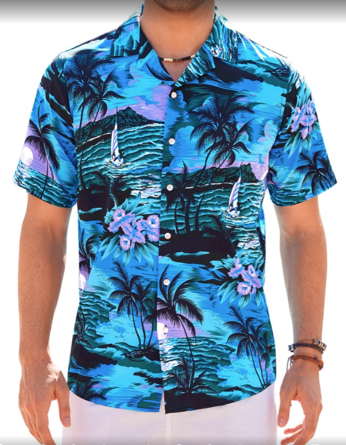 Regular Fit Short Sleeve Casual Hawaiian Shirt Printed Shirt