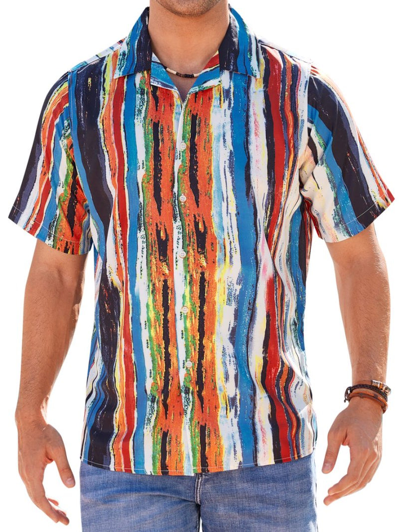 Regular Fit Short Sleeve Casual Hawaiian Shirt Printed Shirt