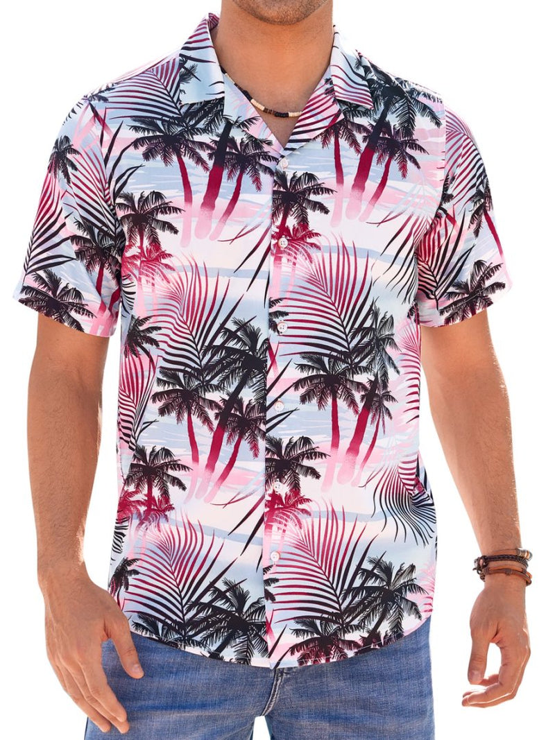 Regular Fit Short Sleeve Casual Hawaiian Shirt Printed Shirt