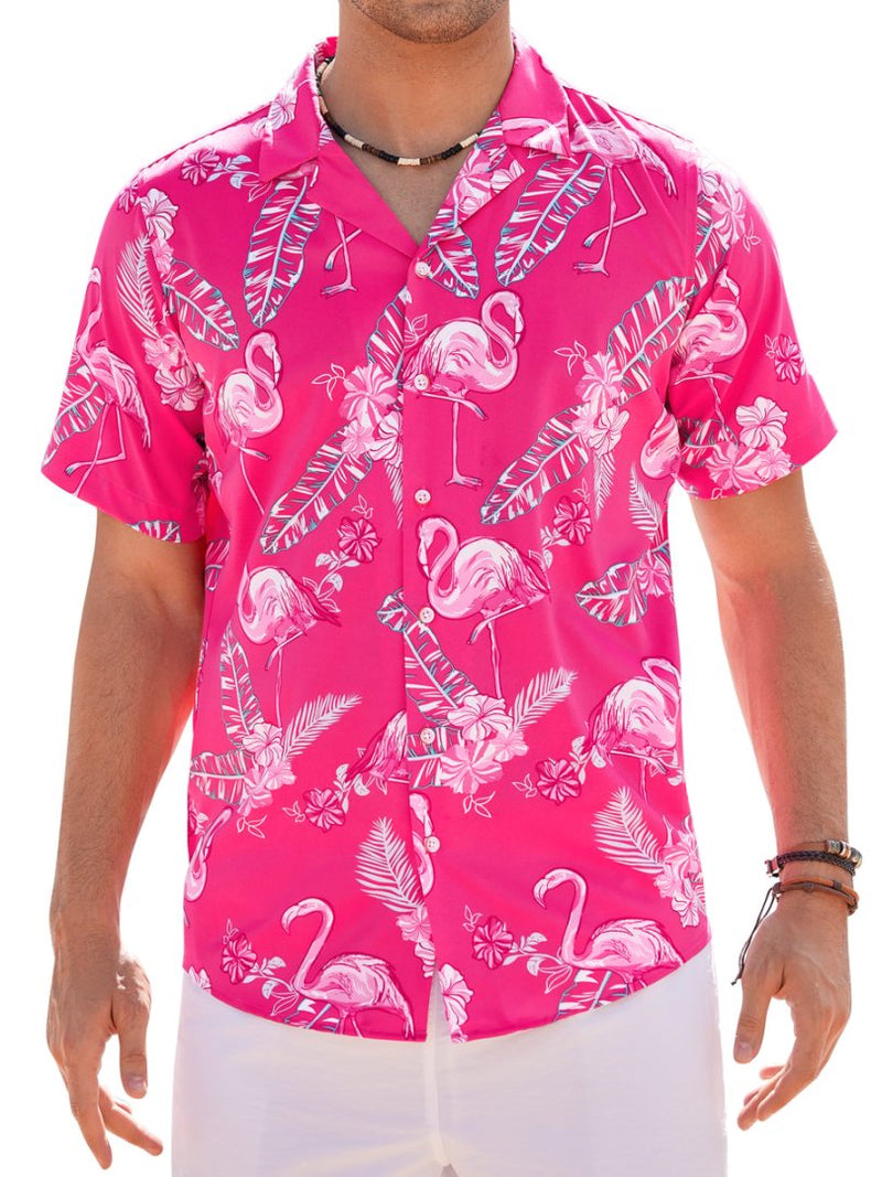 Regular Fit Short Sleeve Casual Hawaiian Shirt Printed Shirt