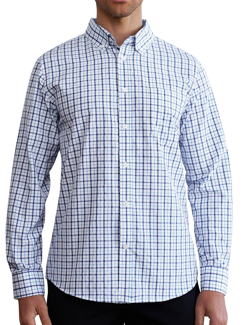 Alimens & Gentle Men's Plaid Button Down Shirts Cotton Long Sleeve Shirts Gingham Shirt