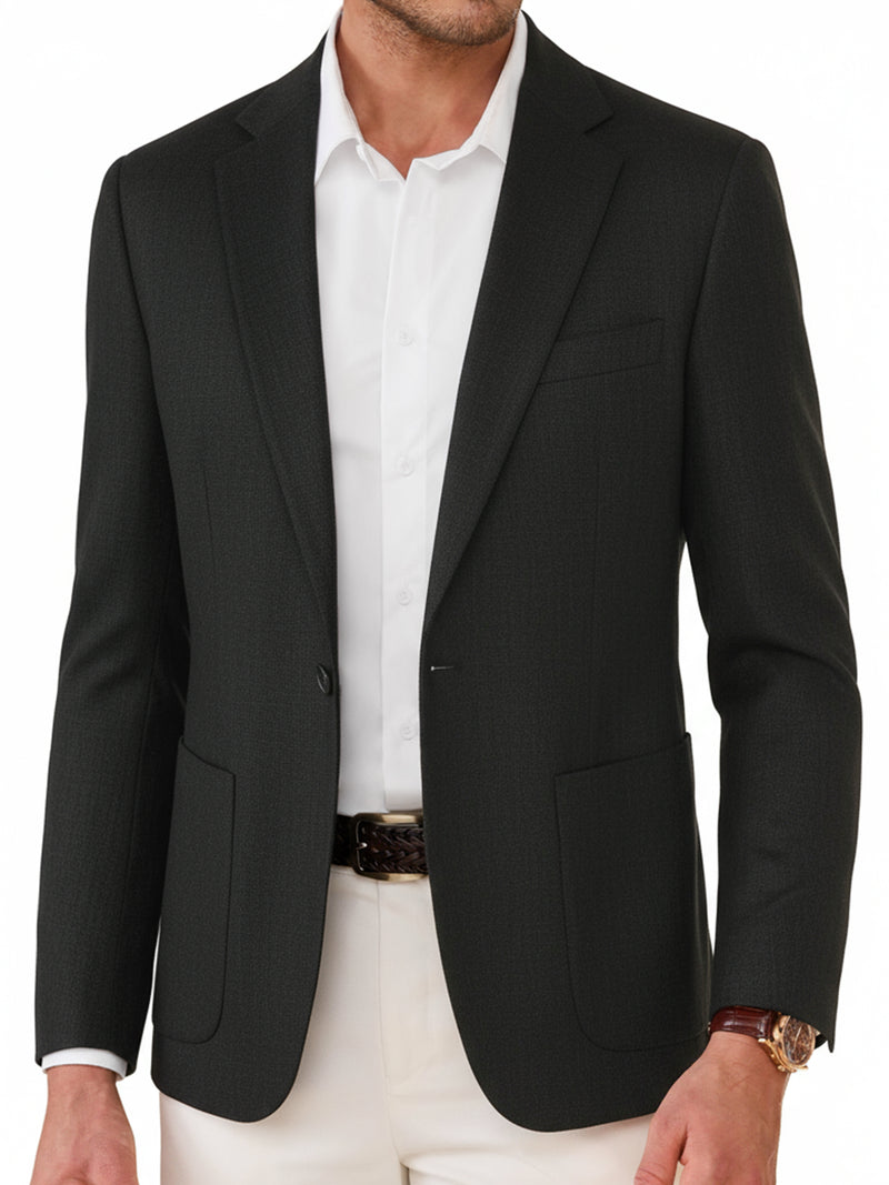 Alimens & Gentle Men's Casual Blazer One Button Business Suit Jacket For Men Regular Fit Sport Coats