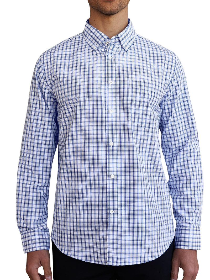 Alimens & Gentle Men's Plaid Button Down Shirts Cotton Long Sleeve Shirts Gingham Shirt