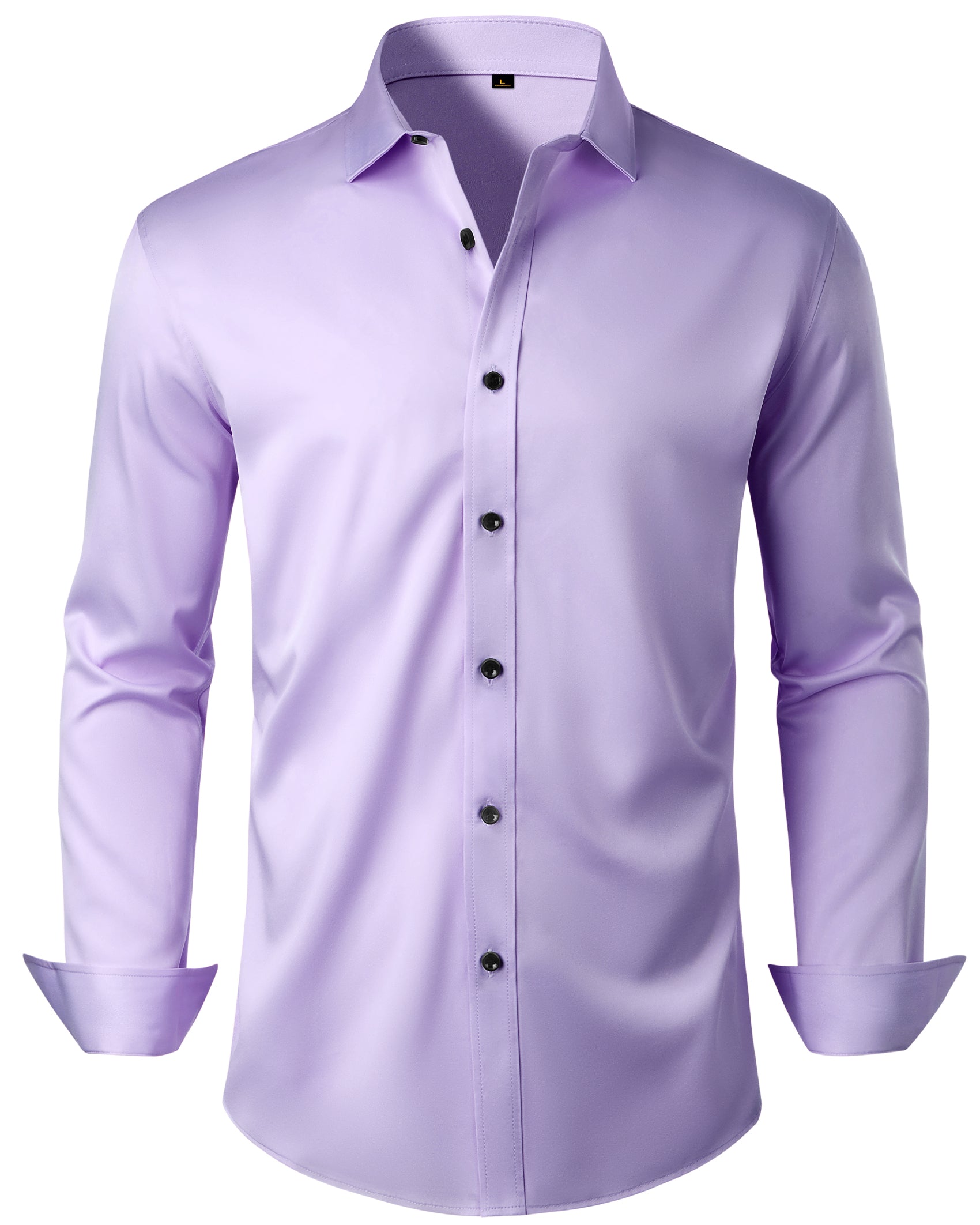 Mens Anti Odor Dress Shirts Long Sleeve Wrinkle Free Stretch Shirt