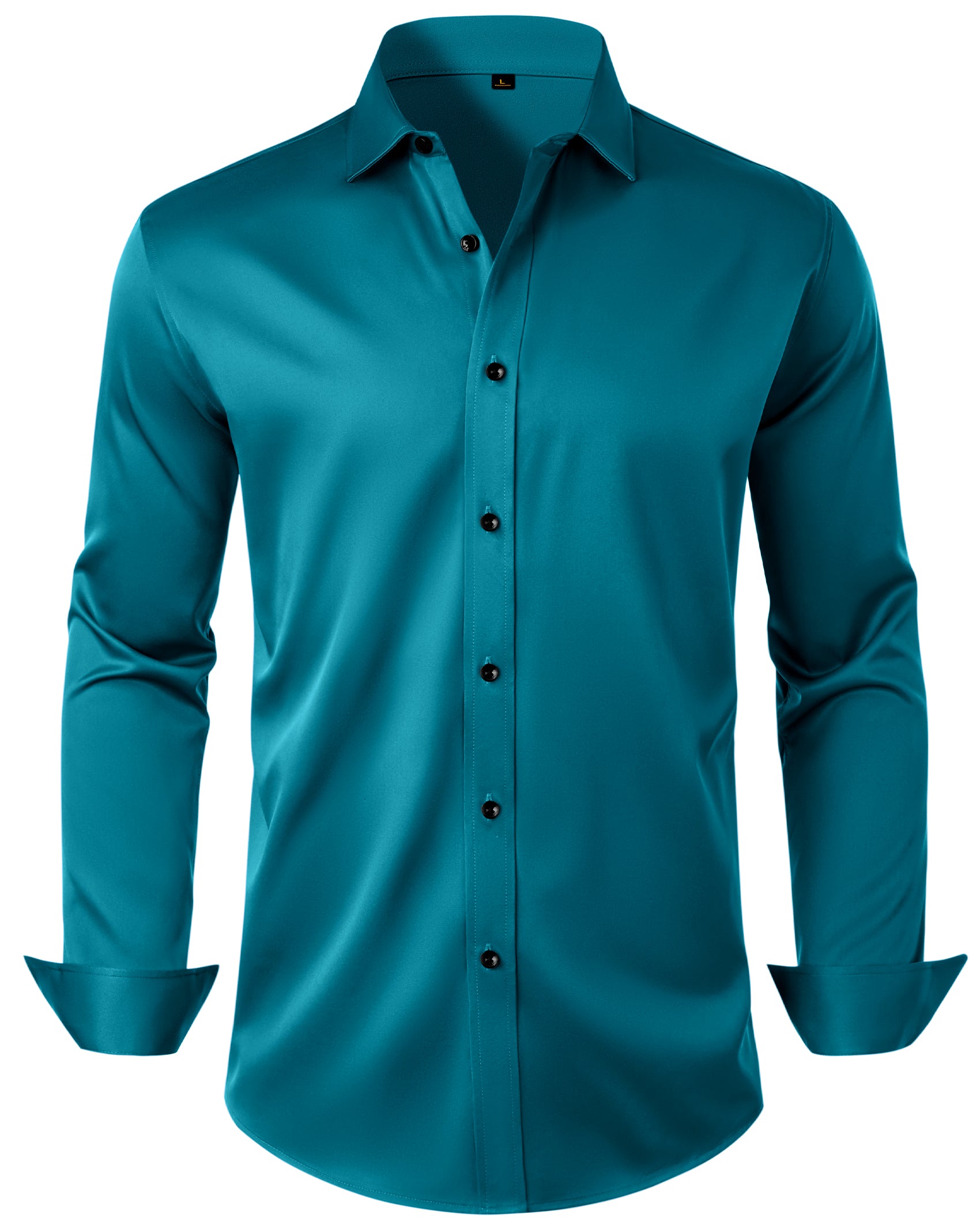 Mens Anti Odor Dress Shirts Long Sleeve Wrinkle Free Stretch Shirt