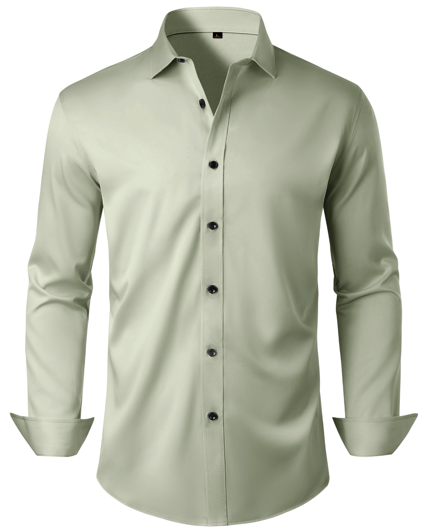 Mens Anti Odor Dress Shirts Long Sleeve Wrinkle Free Stretch Shirt