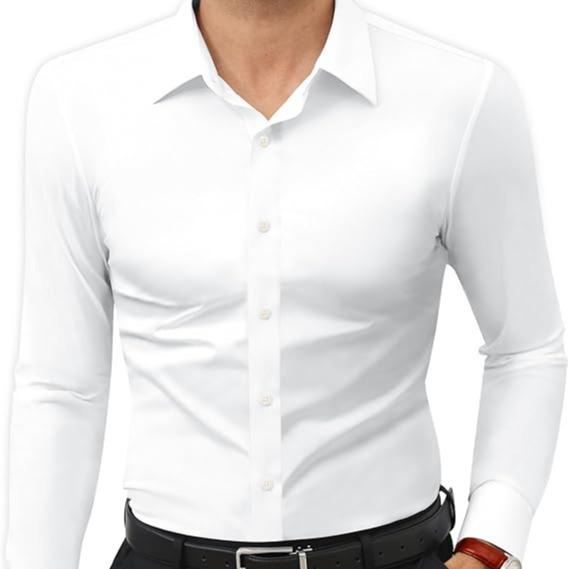 Alimens&Gentle Dress Shirts 16-Way Stretch Slim Fit Long Sleeve Button Down Shirts Wrinkle Free Traveler Shirts