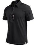 Mens Polo Shirt Short Sleeve Tactical Dry Fit Golf Shirts