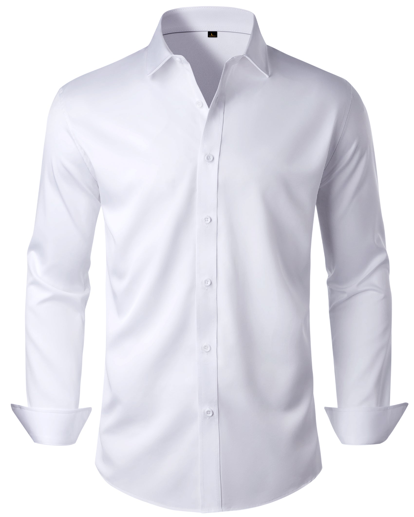 Mens Anti Odor Dress Shirts Long Sleeve Wrinkle Free Stretch Shirt