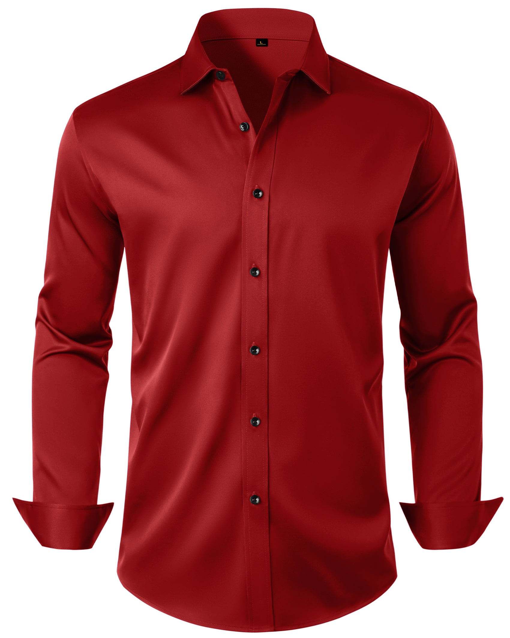 Mens Anti Odor Dress Shirts Long Sleeve Wrinkle Free Stretch Shirt