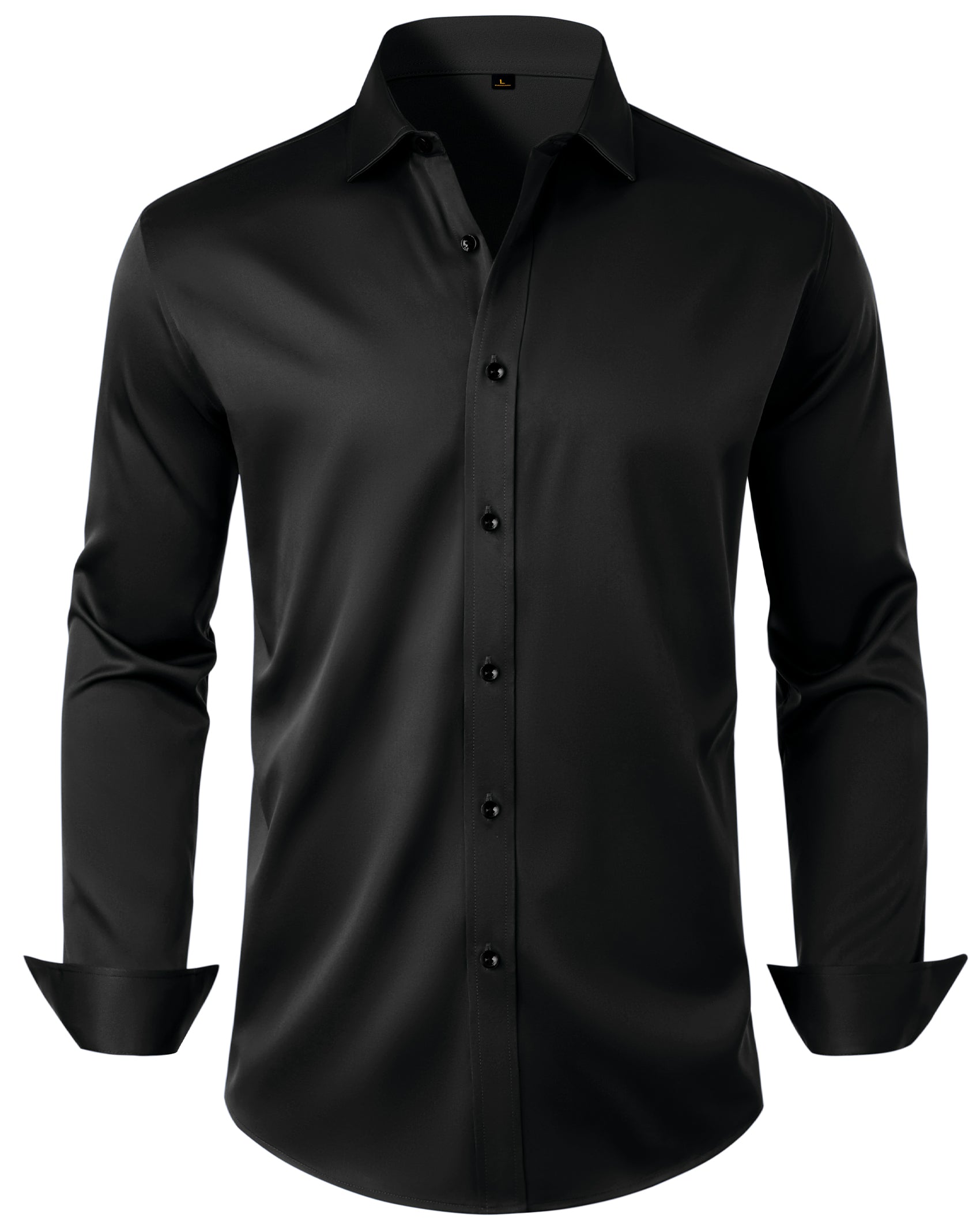 Mens Anti Odor Dress Shirts Long Sleeve Wrinkle Free Stretch Shirt