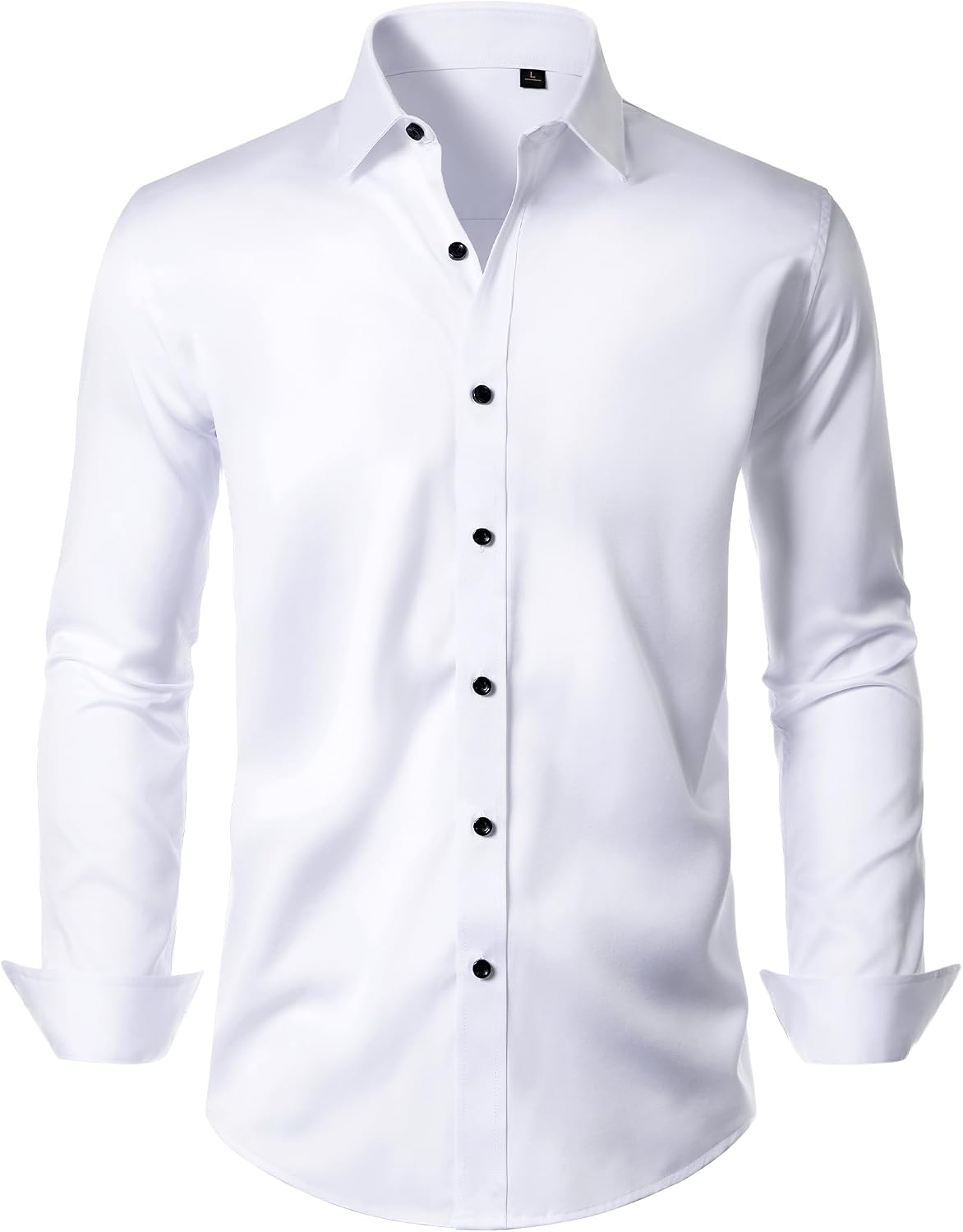Mens Dress Shirt Long Sleeve Wrinkle Free Stretch Button Down Shirts