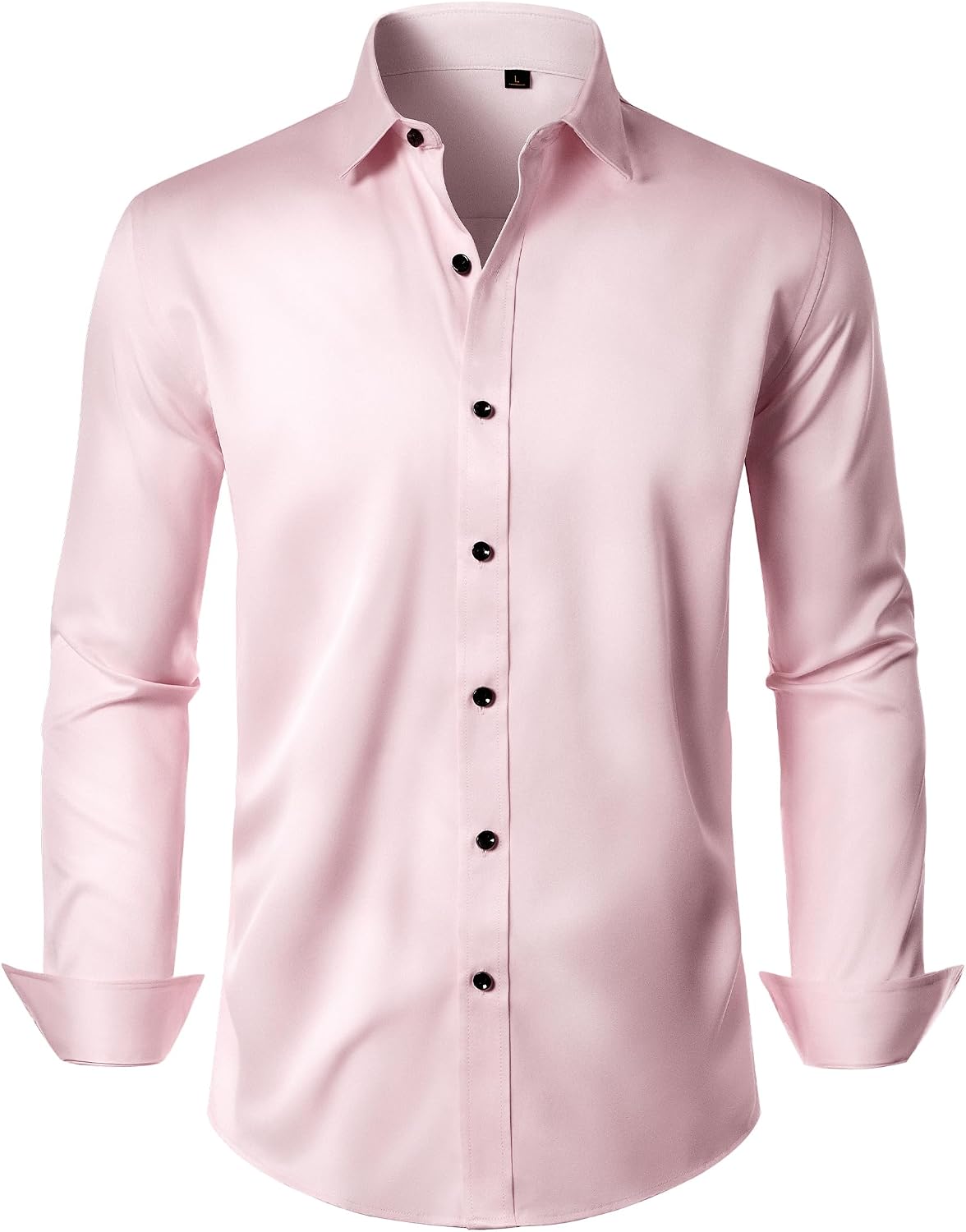 Mens Dress Shirt Long Sleeve Wrinkle Free Stretch Button Down Shirts
