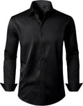 Mens Dress Shirt Long Sleeve Wrinkle Free Stretch Button Down Shirts