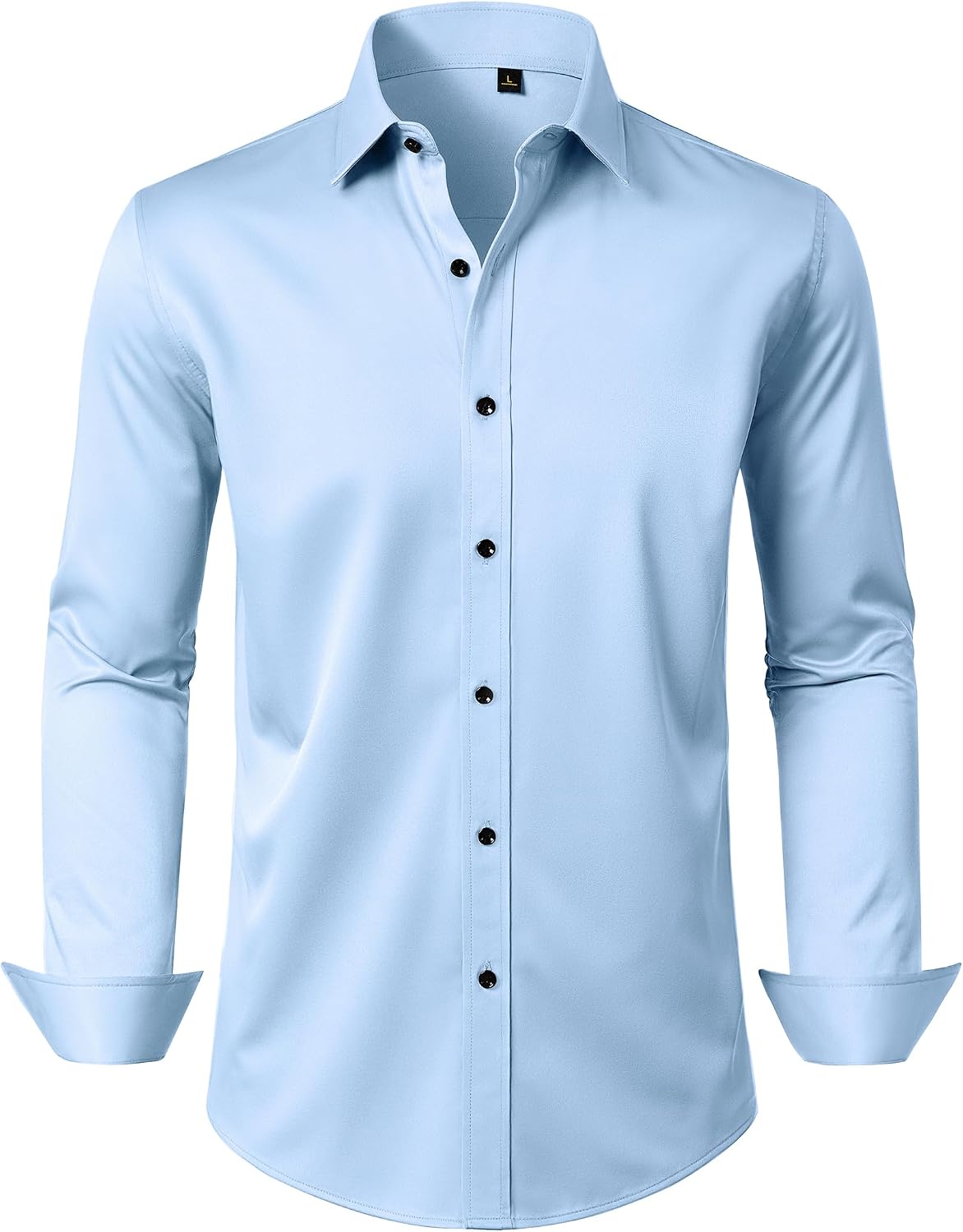 Mens Dress Shirt Long Sleeve Wrinkle Free Stretch Button Down Shirts