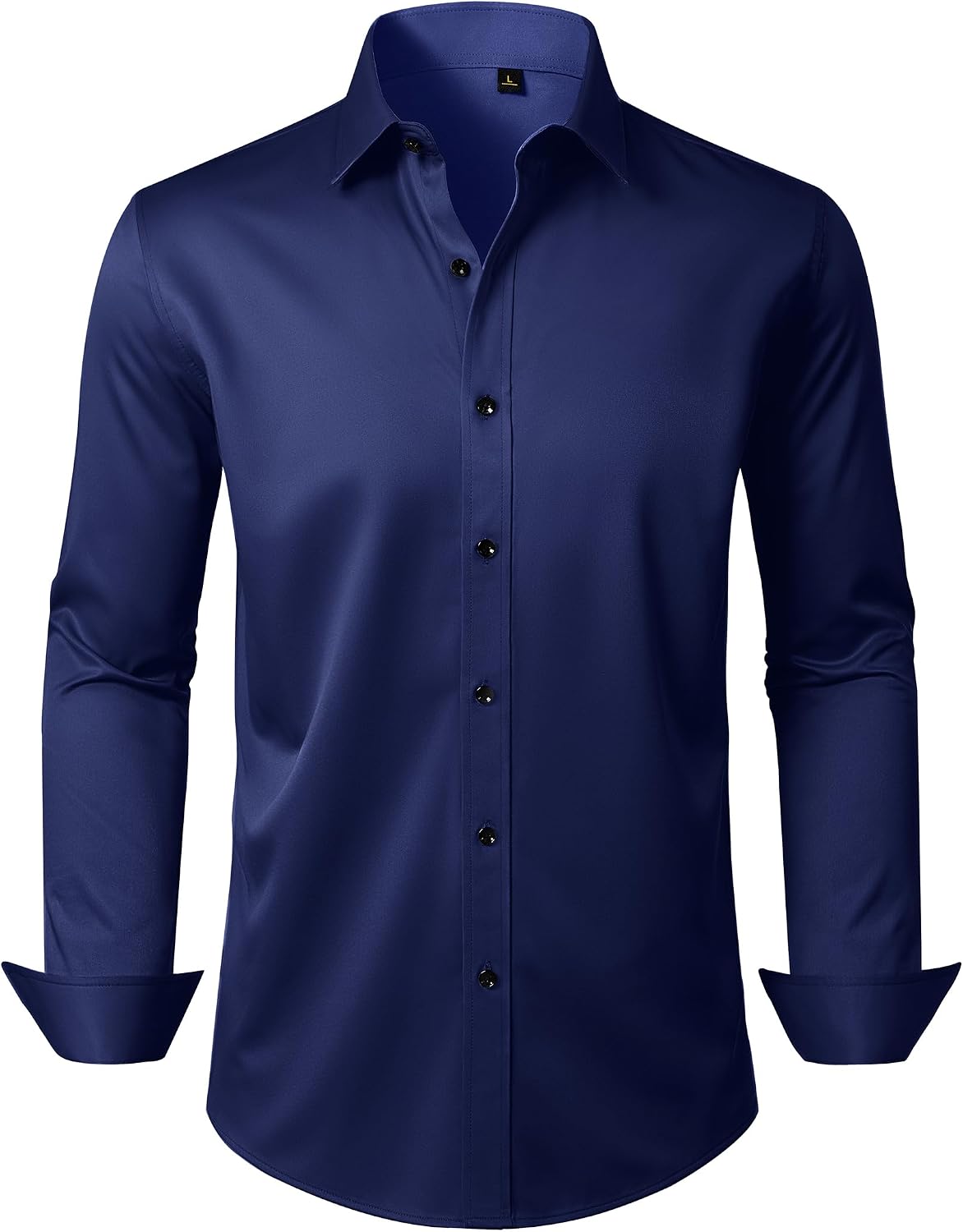 Mens Dress Shirt Long Sleeve Wrinkle Free Stretch Button Down Shirts