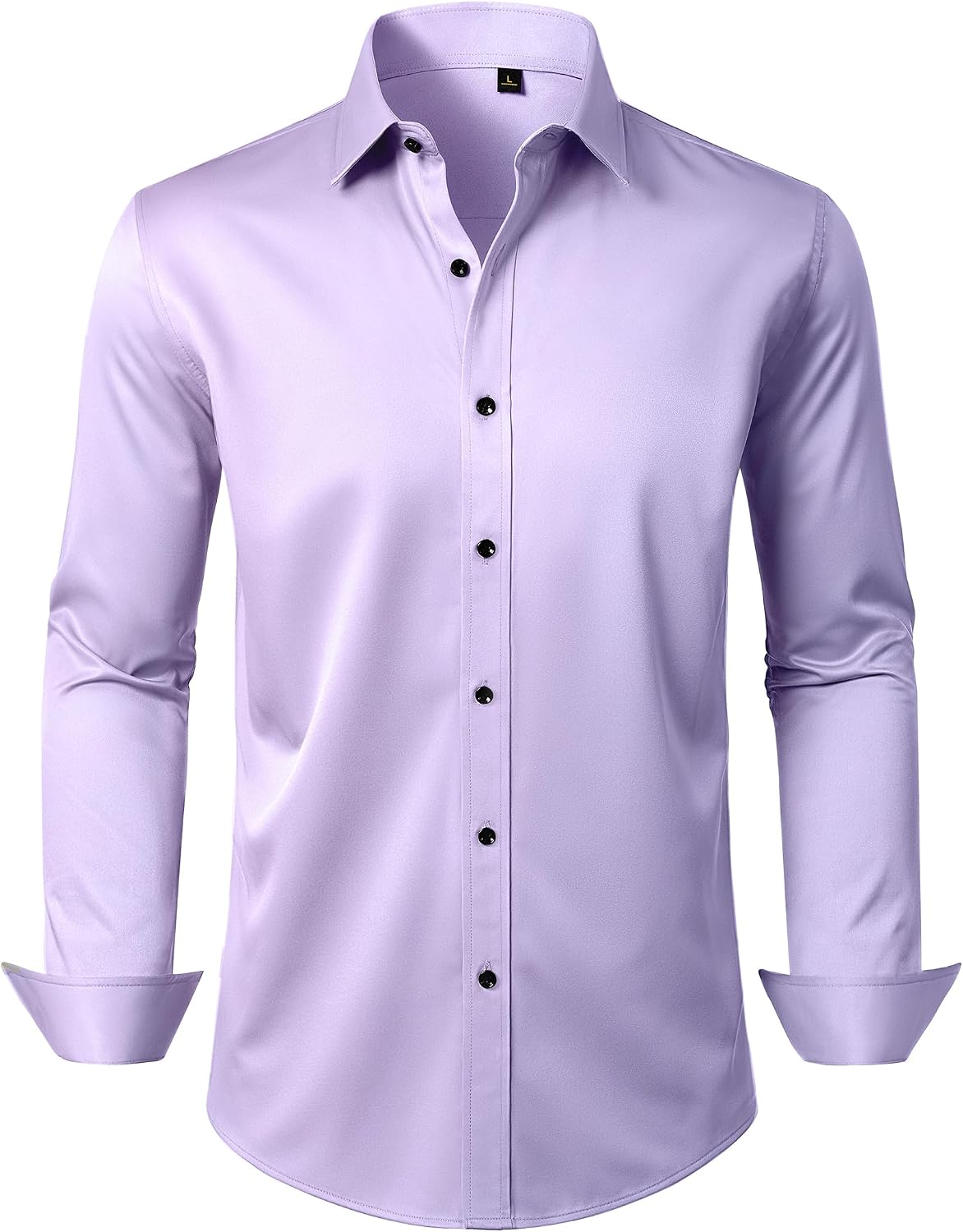 Mens Dress Shirt Long Sleeve Wrinkle Free Stretch Button Down Shirts