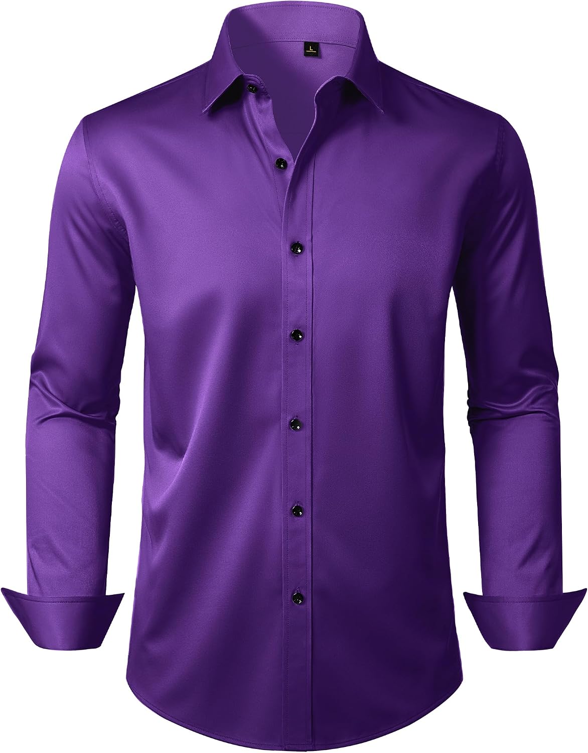 Mens Dress Shirt Long Sleeve Wrinkle Free Stretch Button Down Shirts