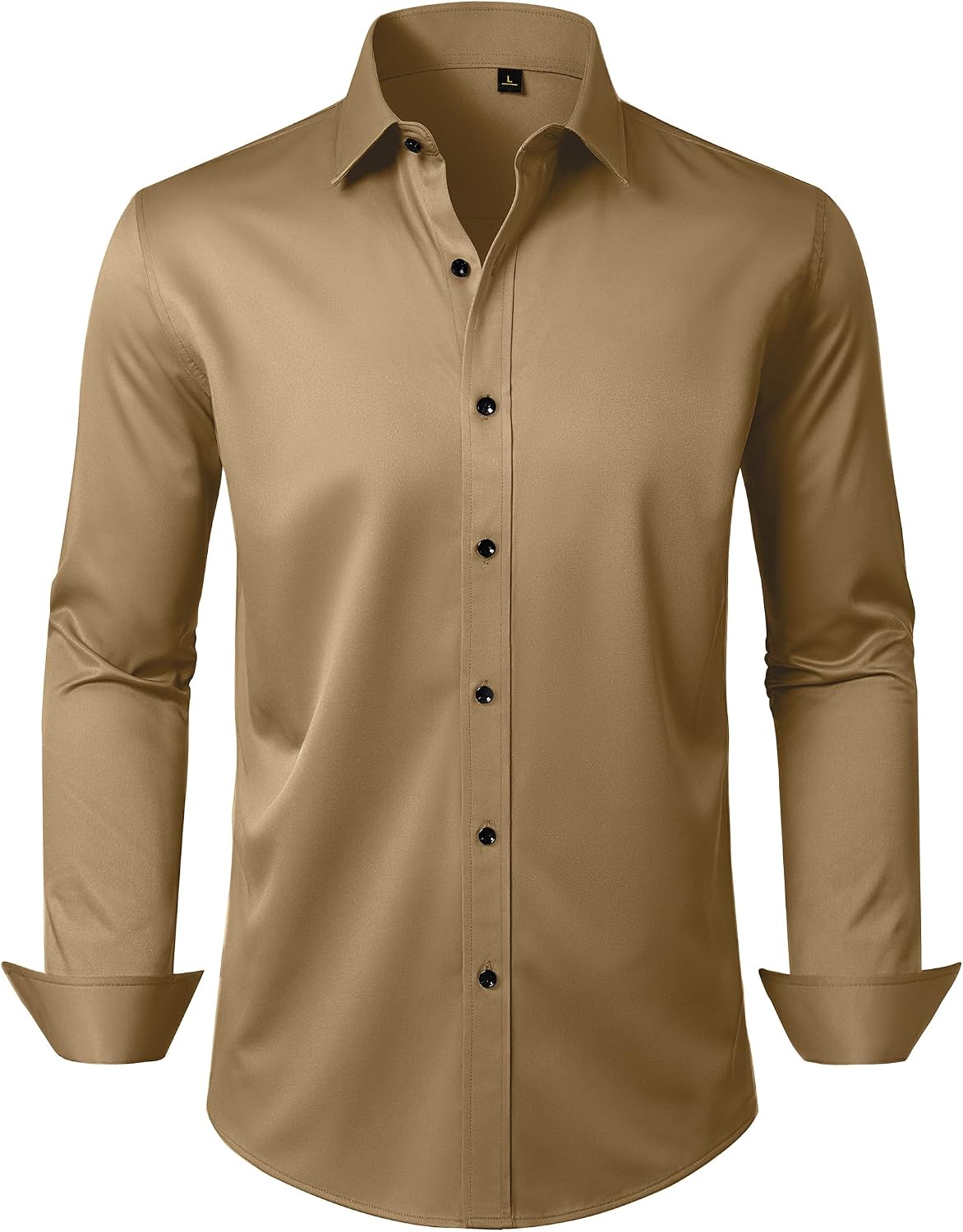 Mens Dress Shirt Long Sleeve Wrinkle Free Stretch Button Down Shirts
