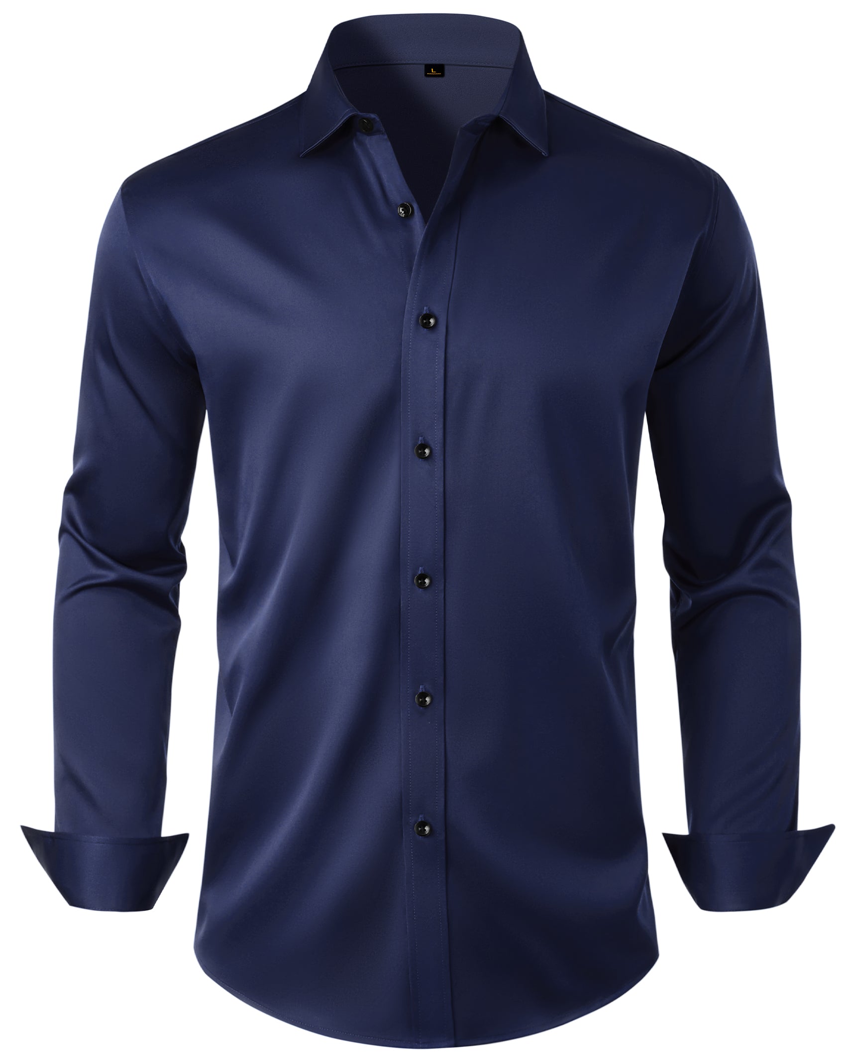 Mens Anti Odor Dress Shirts Long Sleeve Wrinkle Free Stretch Shirt
