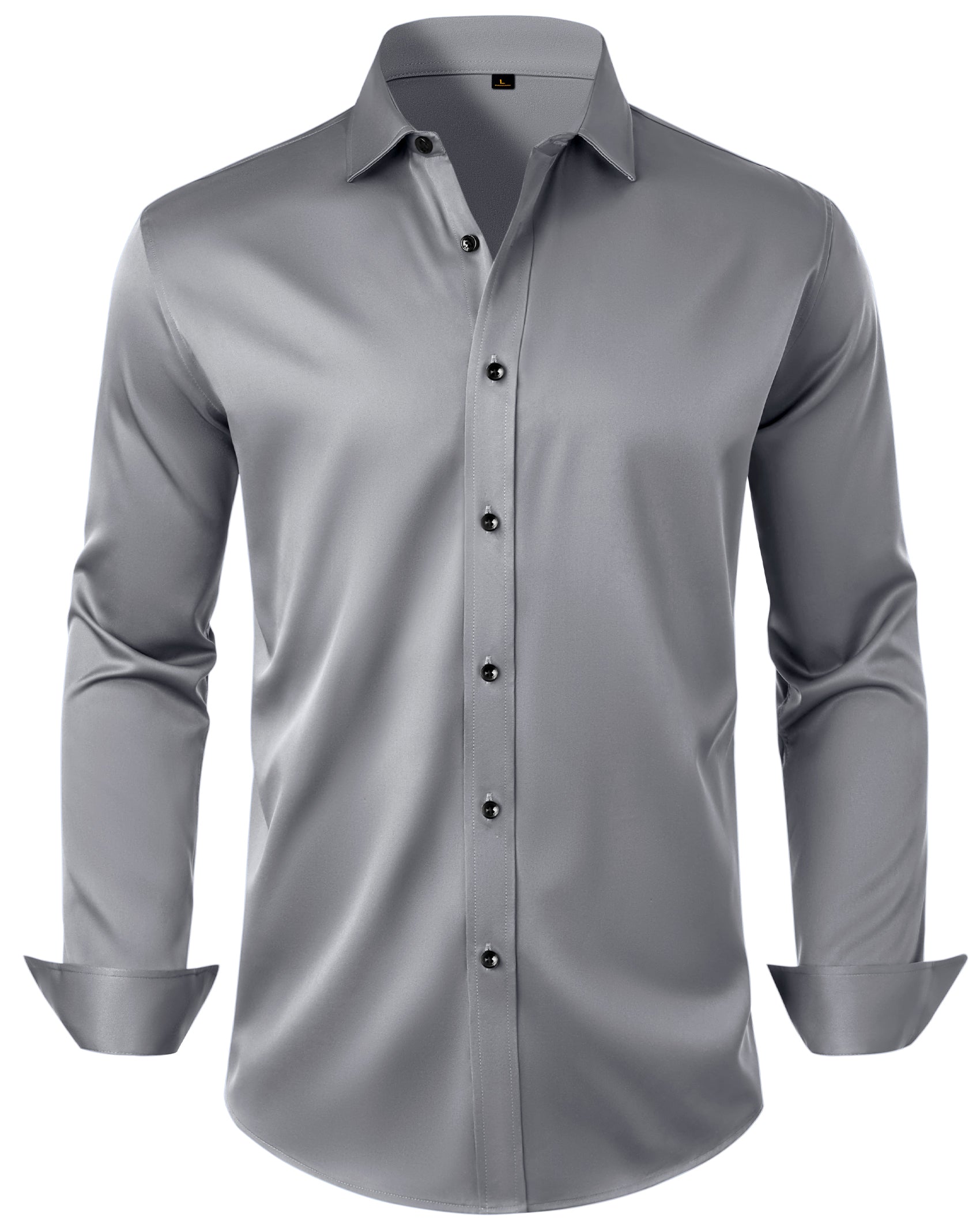 Mens Anti Odor Dress Shirts Long Sleeve Wrinkle Free Stretch Shirt