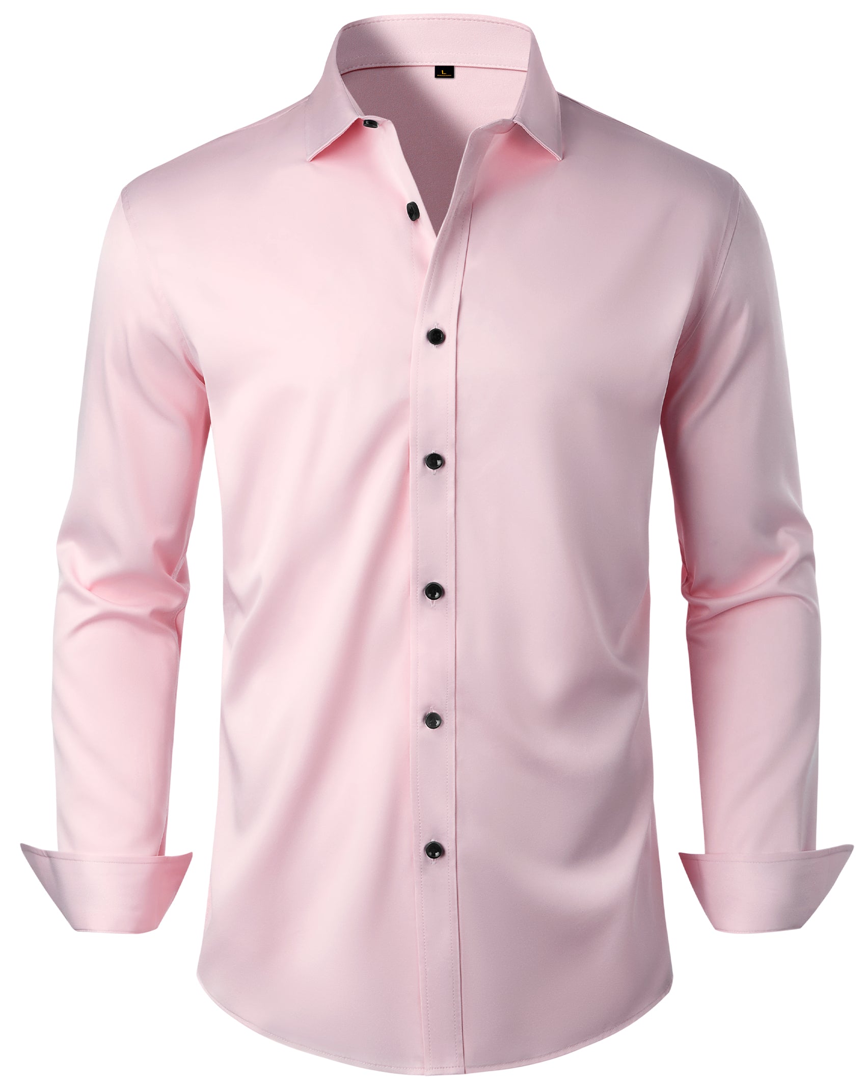 Mens Anti Odor Dress Shirts Long Sleeve Wrinkle Free Stretch Shirt