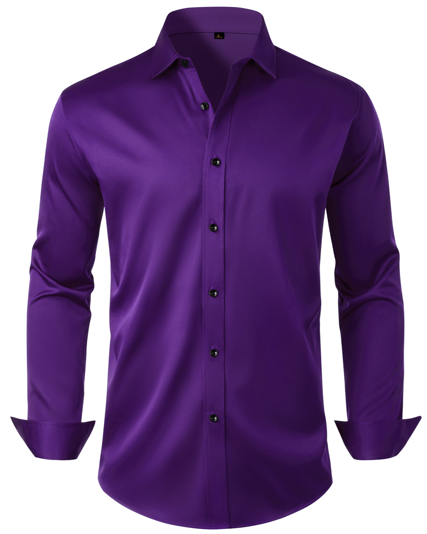 Mens Anti Odor Dress Shirts Long Sleeve Wrinkle Free Stretch Shirt
