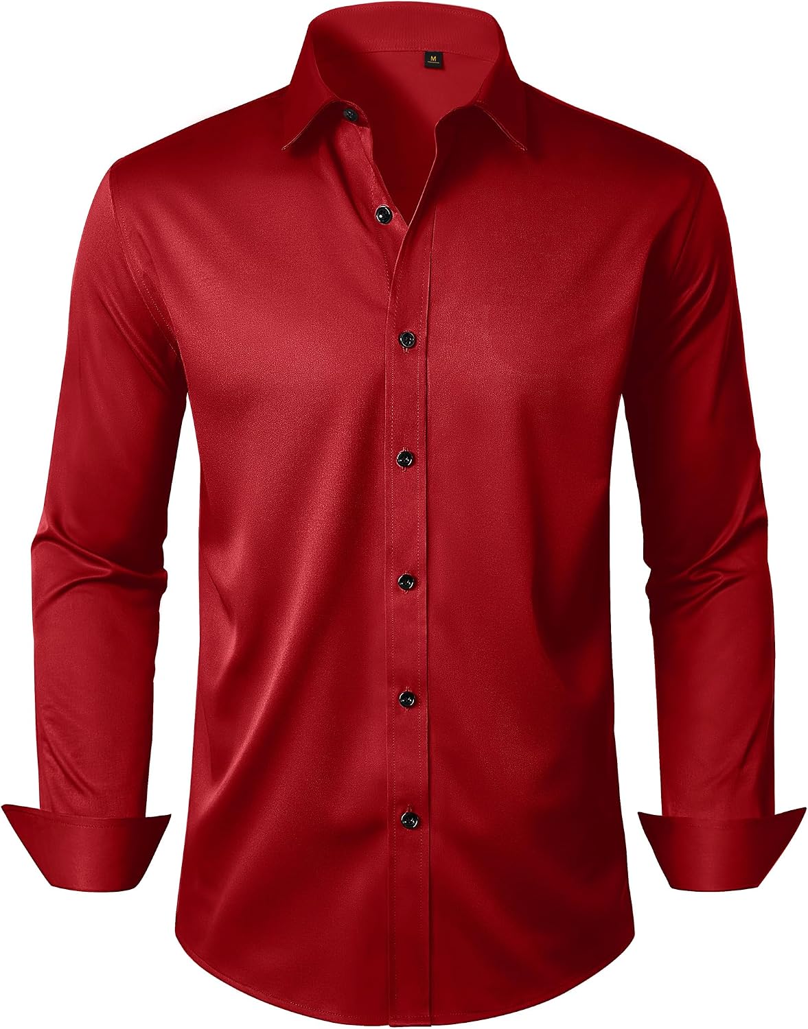 Mens Dress Shirt Long Sleeve Wrinkle Free Stretch Button Down Shirts