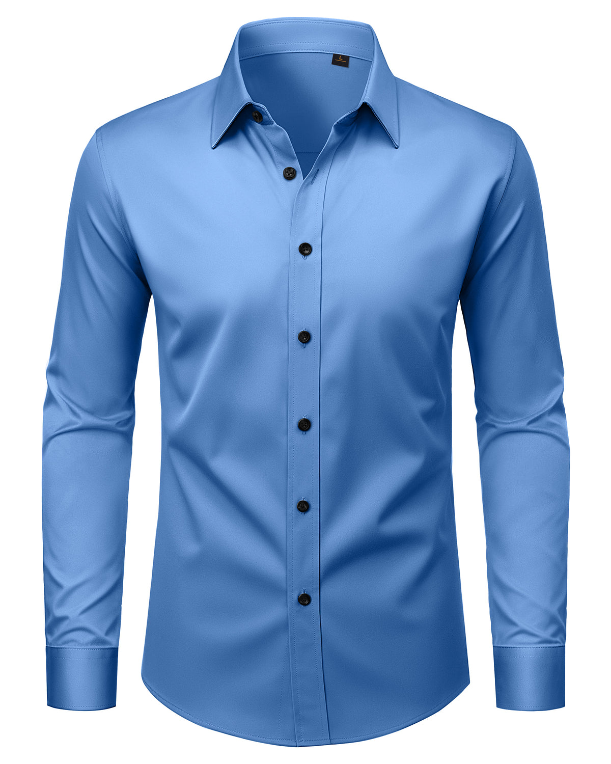 Mens Dress Shirt Long Sleeve Wrinkle Free Stretch Button Down Shirts