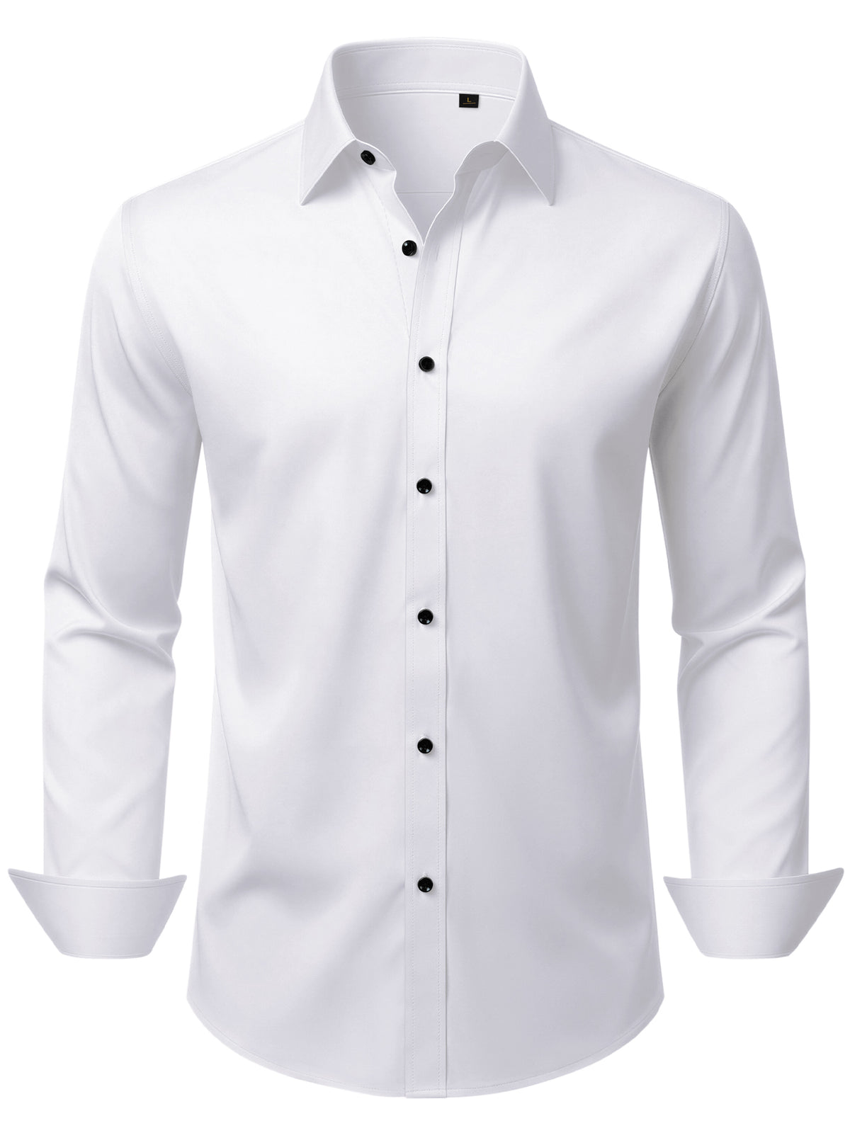 Mens Dress Shirt Long Sleeve Wrinkle Free Stretch Button Down Shirts